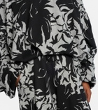 Dries Van Noten Draped floral cotton jersey sweatshirt