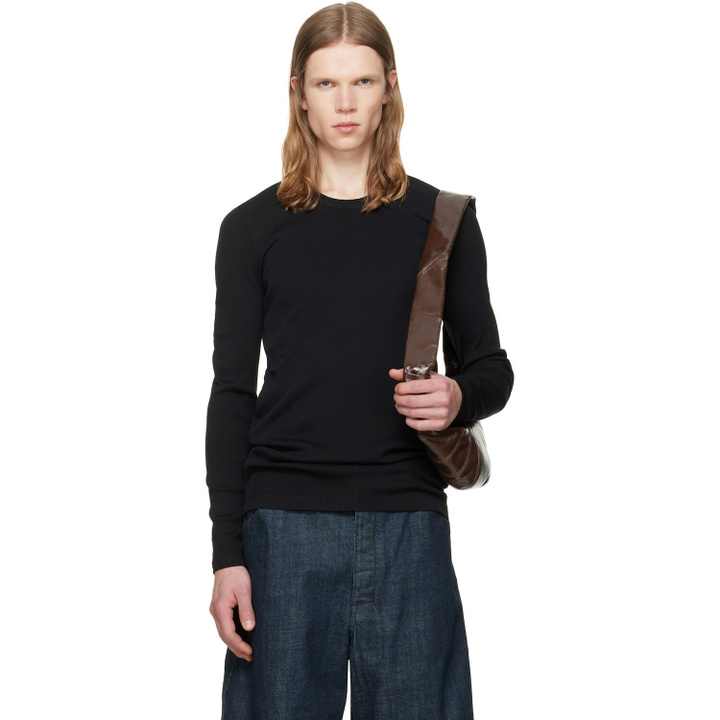 Photo: LEMAIRE Black Long-Sleeve T-shirt