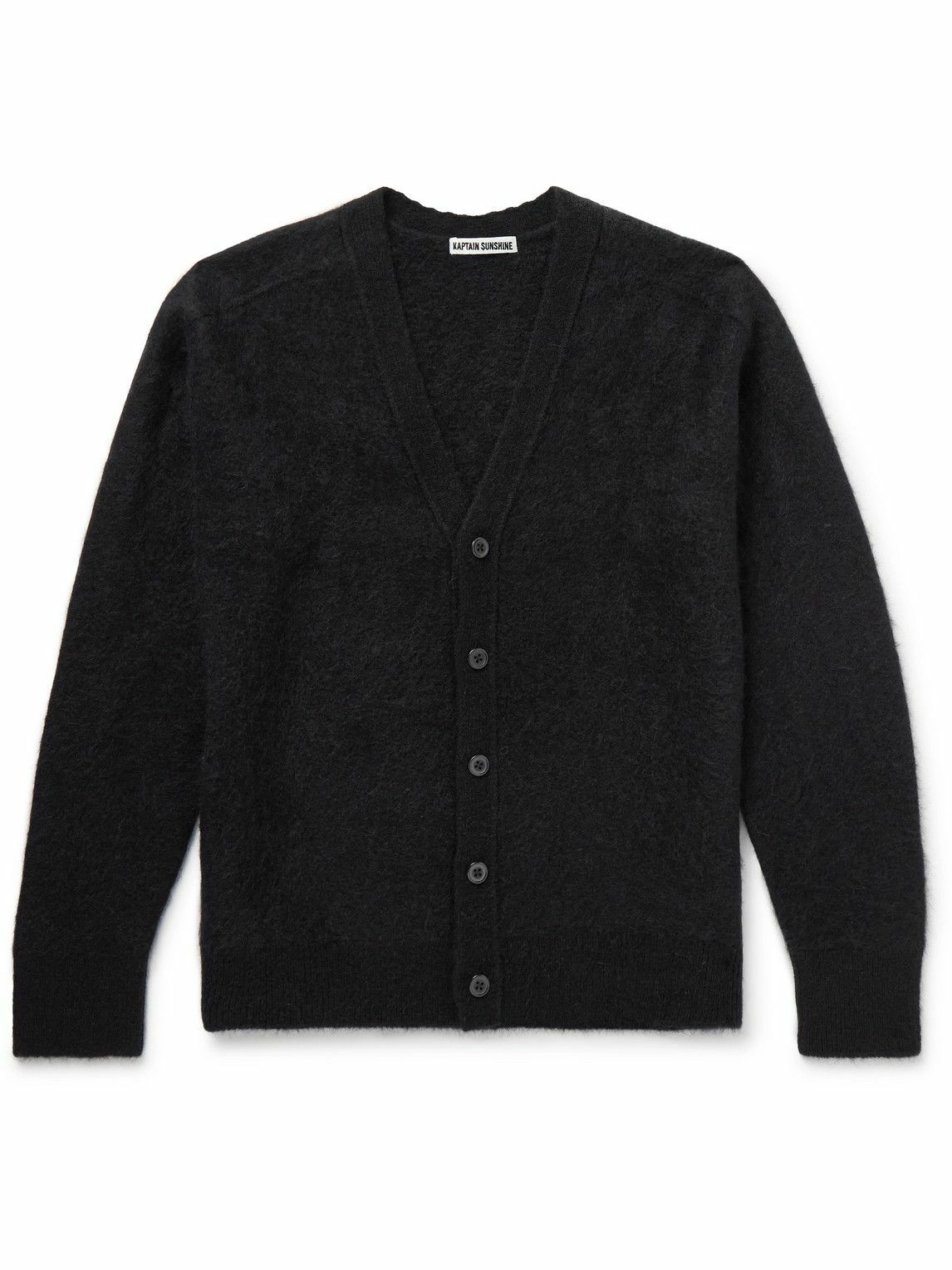 Kaptain Sunshine - Suvin Cotton-Jersey Half-Zip Sweater - Black