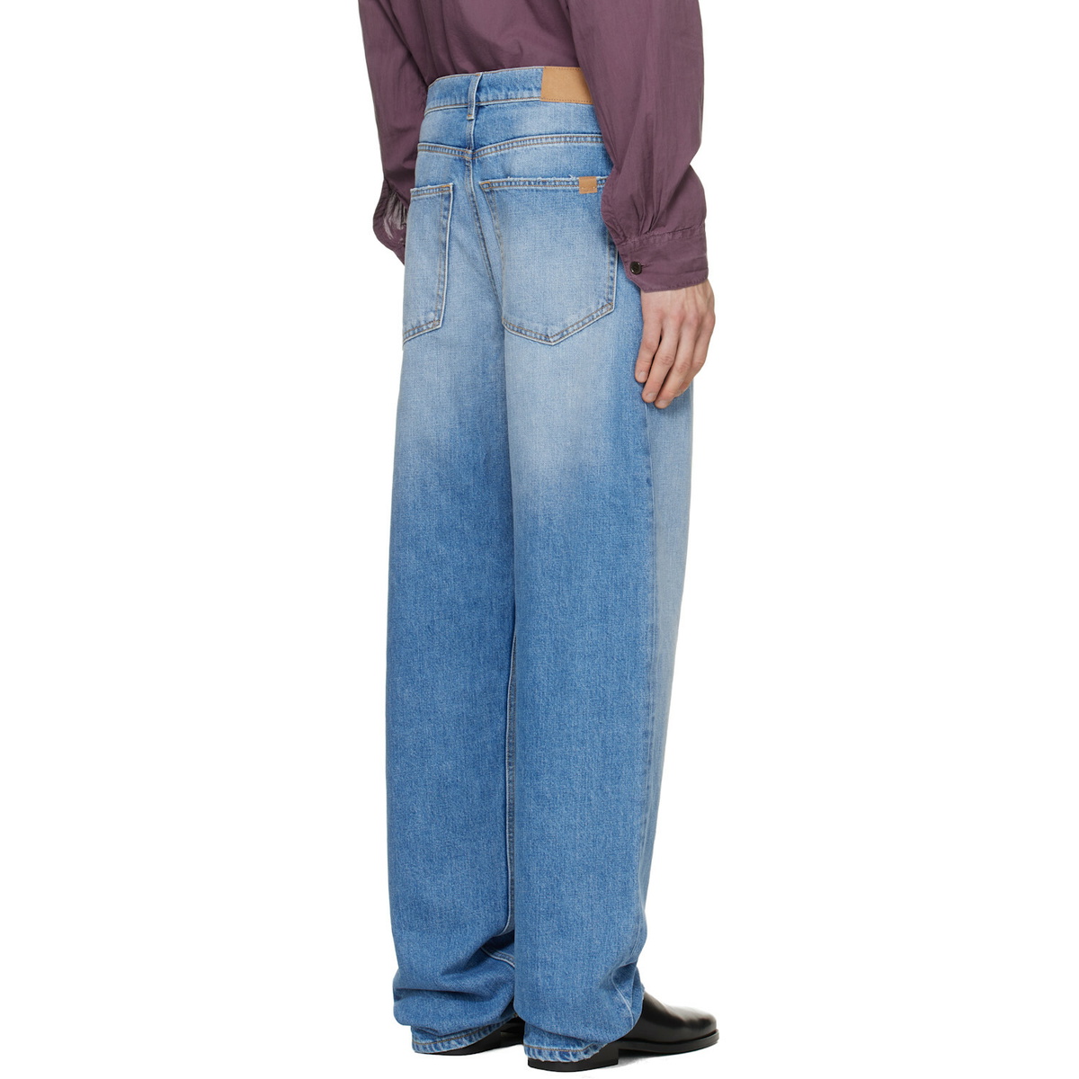 Calvin Klein Collection Blue 05 Low Rise Wide Leg Jeans