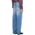 Calvin Klein Collection Blue 05 Low Rise Wide Leg Jeans