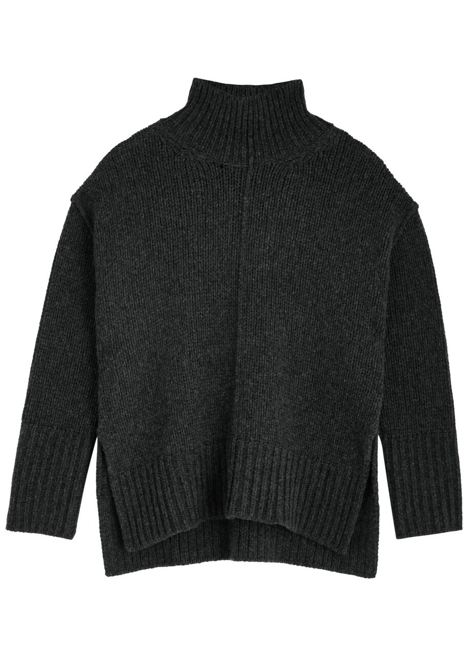 Forte_forte Turtleneck Wool Jumper Anthracite