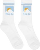 Rhude White Moonlight Socks