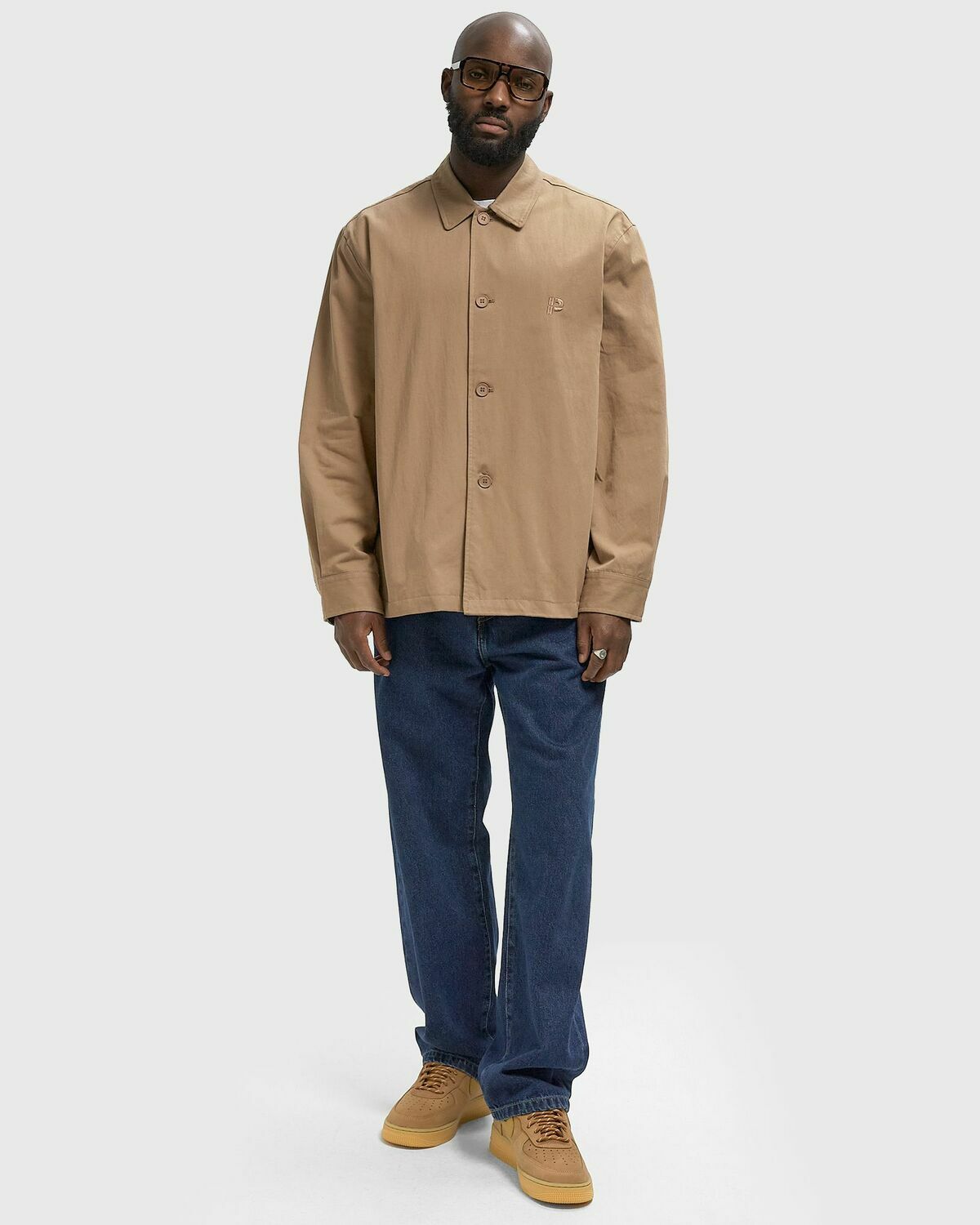 Parlez Downtown Jacket Beige Mens Overshirt