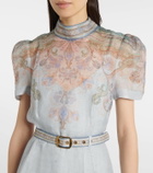 Zimmermann Eden linen and silk midi dress