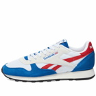 Reebok Men's Classic Leather Sneakers in Vector Blue/White/Red