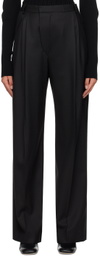 Victoria Beckham Black Wide-Leg Trousers