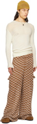 Isa Boulder SSENSE Exclusive Brown & White Trousers