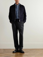 Mr P. - Tapered Wool Drawstring Trousers - Blue
