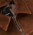 Theory - Noland Slim-Fit Suede Jacket - Brown