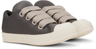 Rick Owens Gray Porterville Jumbolaced Padded Low Sneakers