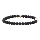 Le Gramme SSENSE Exclusive Black and Gold Beaded Bracelet