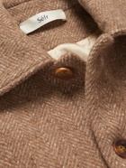 Séfr - Keith Herringbone Virgin Wool-Blend Jacket - Brown