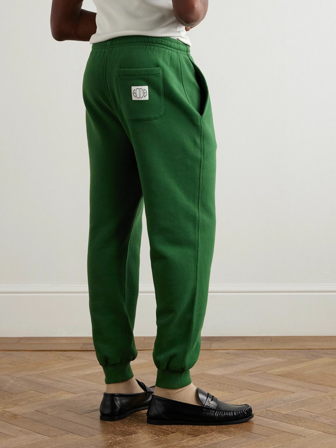 BODE - Tapered Cotton-Jersey Sweatpants - Green