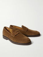 Officine Creative - Opera Suede Penny Loafers - Brown