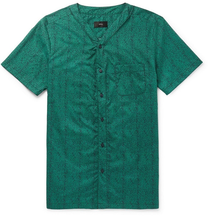 Photo: Onia - Luca Printed Cotton Shirt - Men - Green