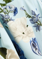 Alice + Olivia Estrella Floral-print Crepe Mini Dress Blue