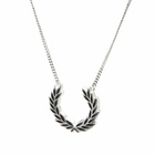 Fred Perry Men's Laurel Wreath Necklace in Silver