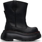 R13 Black Chunky Workwear Boots