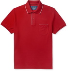 Loro Piana - Regatta Contrast-Tipped Stretch-Cotton Piqué Polo Shirt - Red