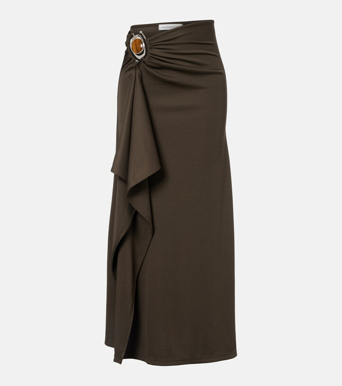 Christopher Esber Occhio embellished jersey maxi skirt
