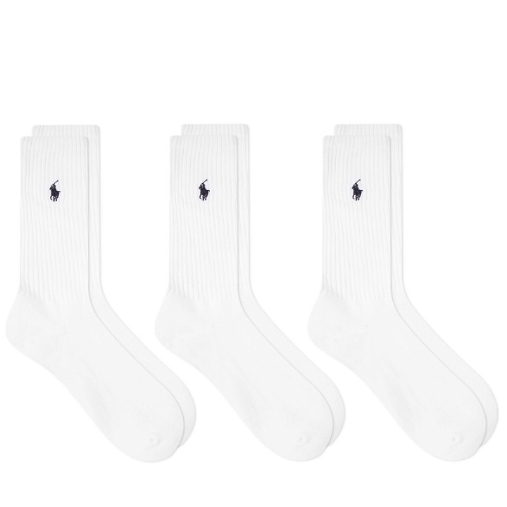Photo: Polo Ralph Lauren Men's Sports Sock - 3 Pack in White