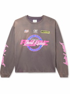 Rhude - Desert Racing Logo-Print Cotton-Jersey T-Shirt - Gray