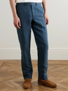 Sid Mashburn - Sport Straight-Leg Hemp and Cotton-Blend Canvas Trousers - Blue