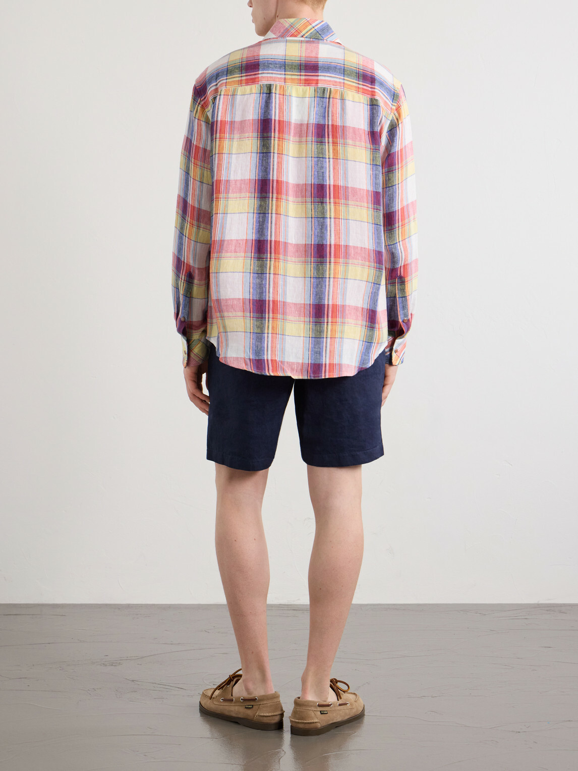 God's True Cashmere - Daybreak Checked Linen Shirt - Multi
