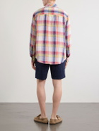 God's True Cashmere - Daybreak Checked Linen Shirt - Multi