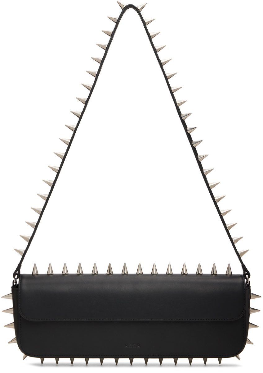 Abra Black Spike Baguette Bag ABRA