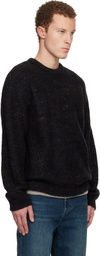 WOOYOUNGMI Black Stitch Line Round Neck Sweater