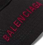 Balenciaga - Logo-Embroidered Cotton-Twill Baseball Cap - Black