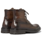 Officine Creative - Exeter Burnished-Leather Boots - Dark brown