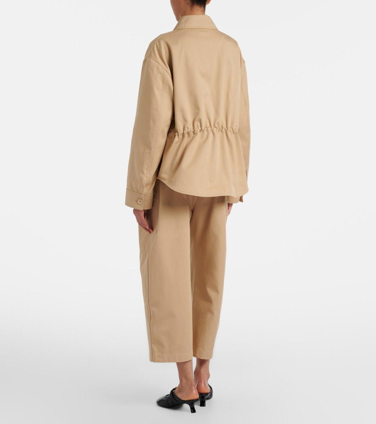 Loewe Cotton cropped barrel-leg pants