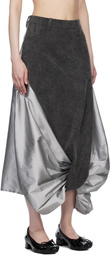 Paula Canovas Del Vas Gray Boletus Midi Skirt