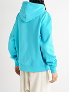 Jacquemus - Embellished Organic Cotton-Jersey Hoodie - Blue