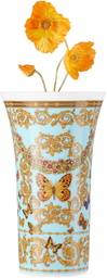 Versace Blue Rosenthal 'Le Jardin' Vase, 26 cm