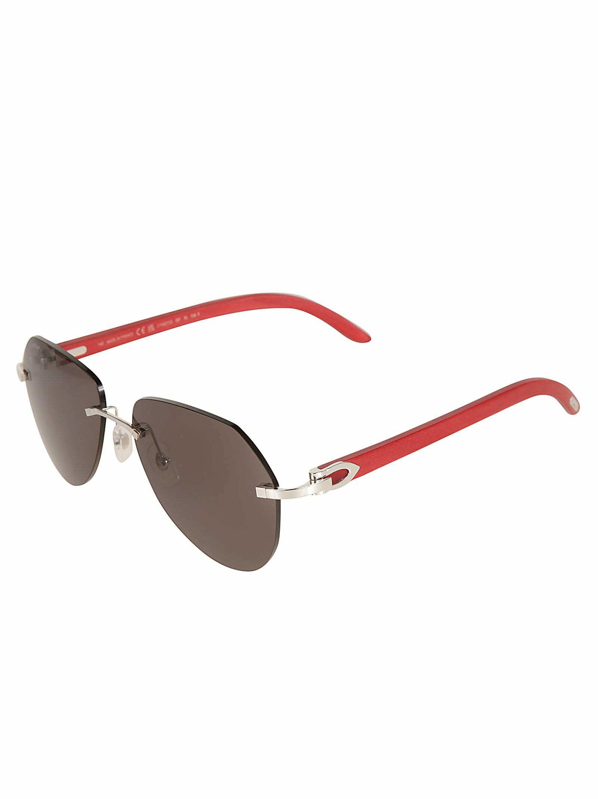 Cartier Eyewear Logo Rim-less Sunglasses