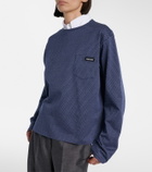 Miu Miu Striped jacquard cotton jersey T-shirt