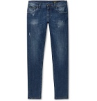 Dolce & Gabbana - Skinny-Fit Distressed Stretch-Denim Jeans - Blue