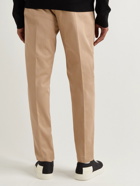 Paul Smith - Straight-Leg Pleated Cotton-Blend Twill Trousers - Neutrals