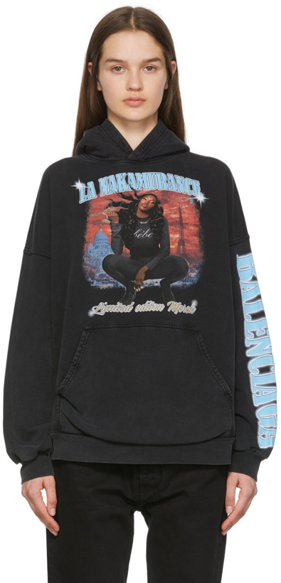 Photo: Balenciaga Black Cotton Hoodie