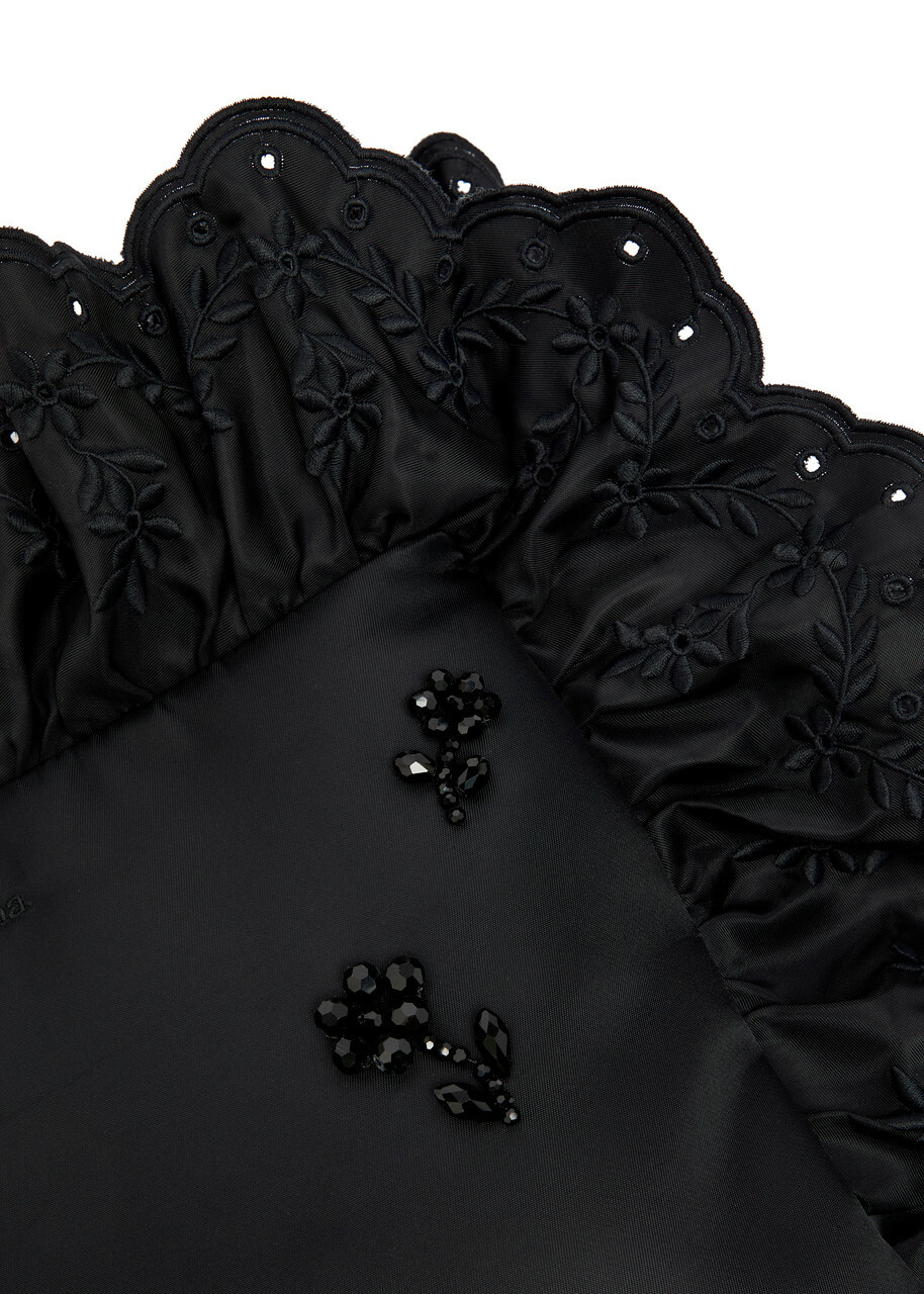 Simone Rocha Pillowcase Embroidered Padded Clutch - Black - One Size