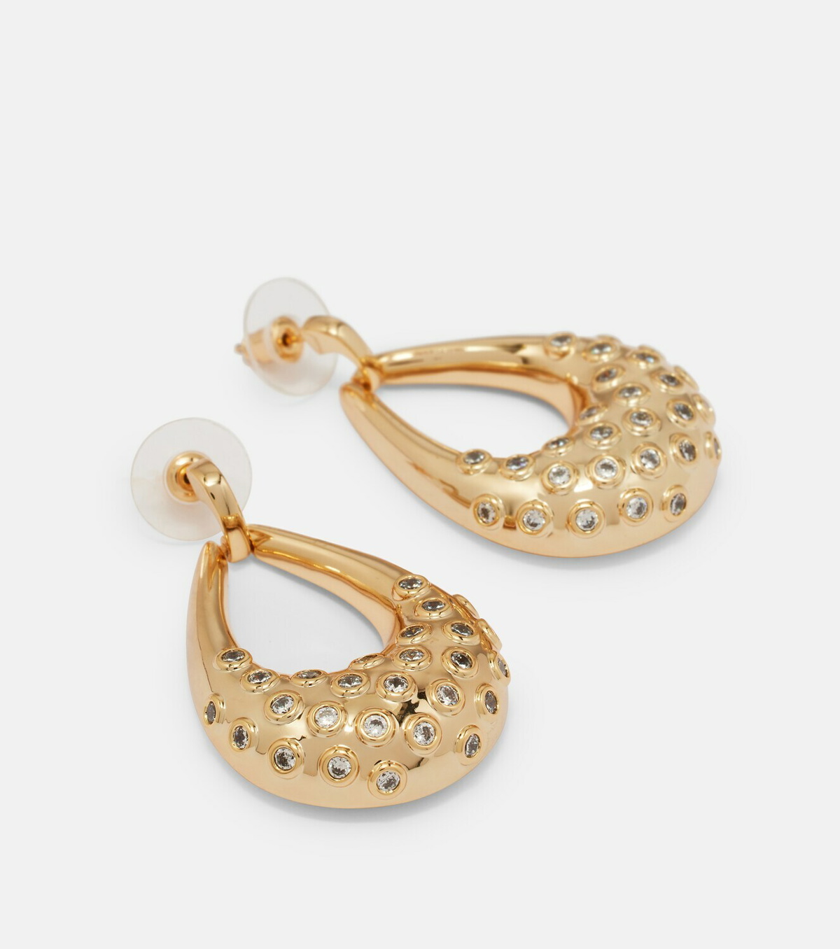 Self-Portrait Crystal-embellished hoop earrings