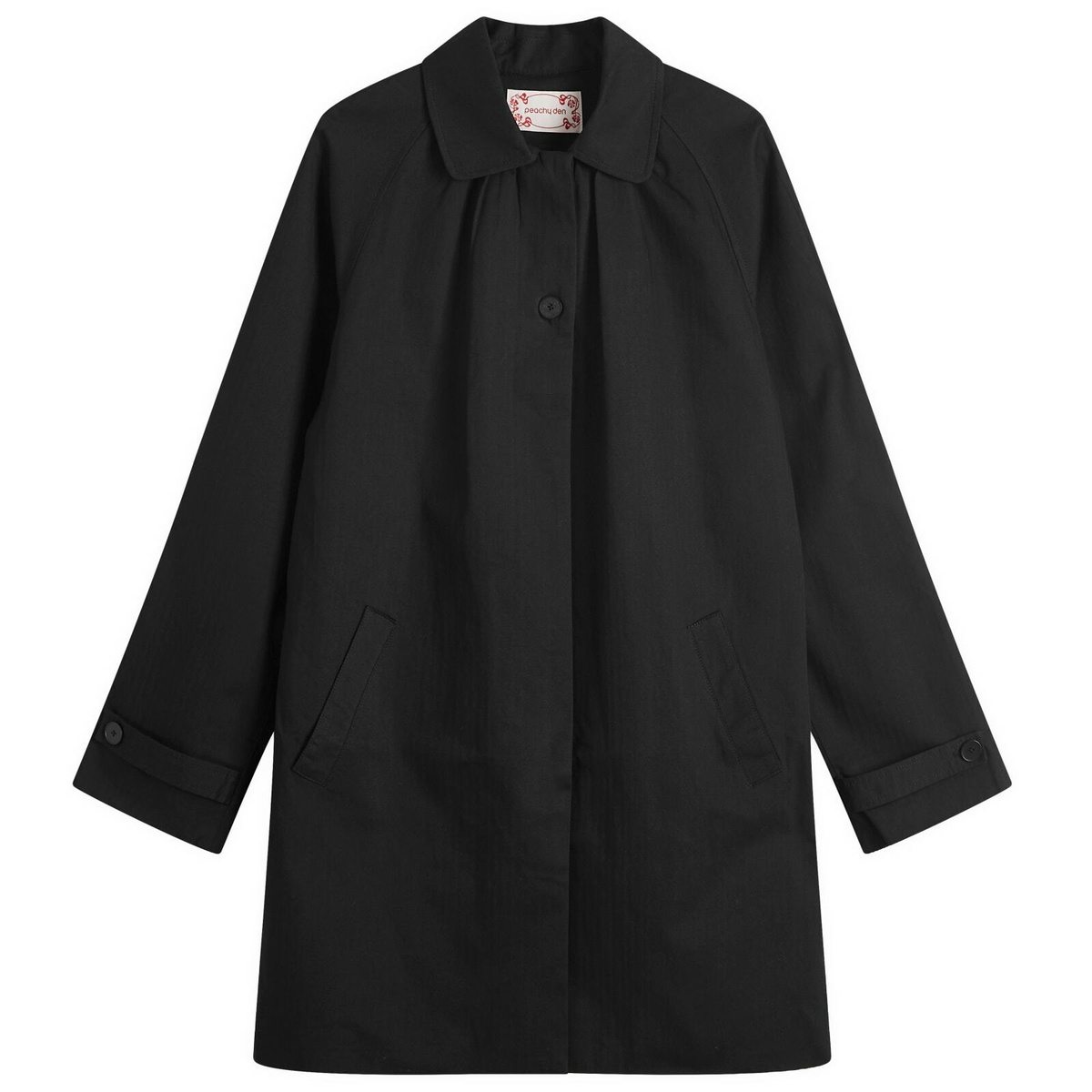 コート Peachy Den Cheri Mac Coat Peachy Den Women's Cheri Mac Coat in Onyx Peachy Den