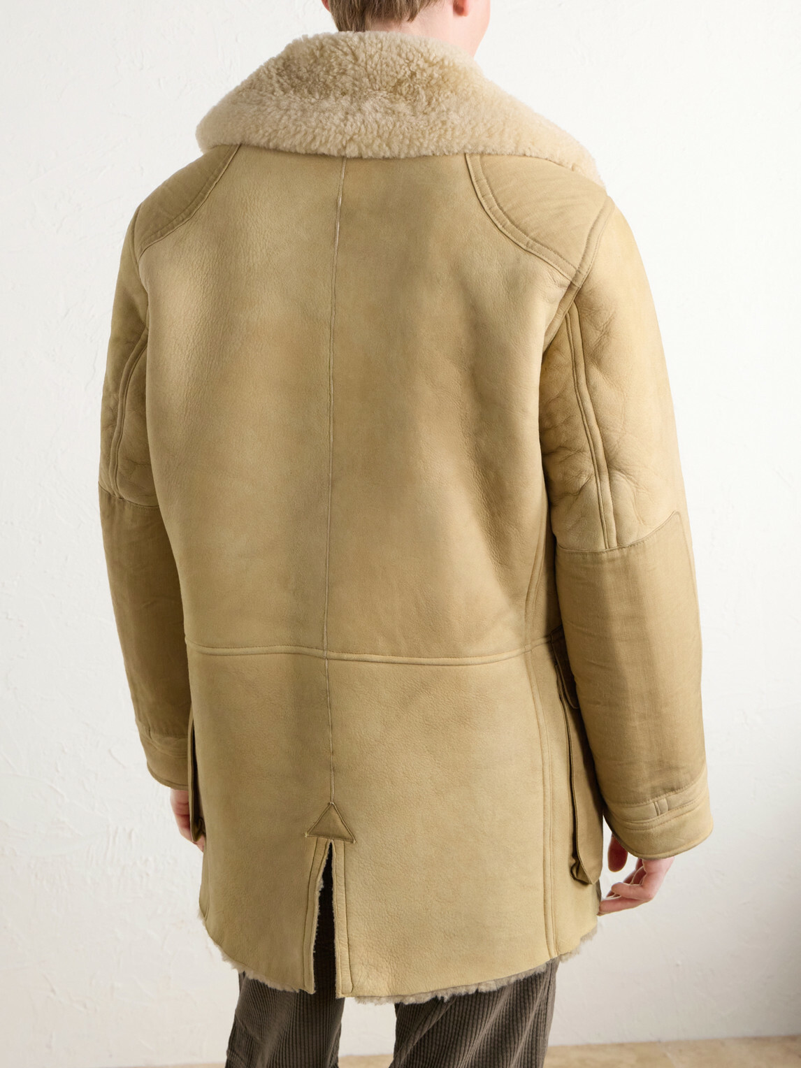 RRL - Canvas-Trimmed Shearling Jacket - Neutrals