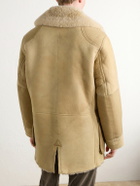 RRL - Canvas-Trimmed Shearling Jacket - Neutrals