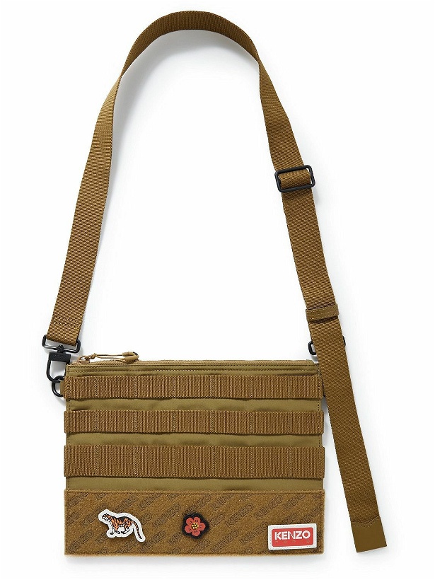 Photo: KENZO - Appliquéd Webbing-Trimmed Nylon-Canvas Messenger Bag