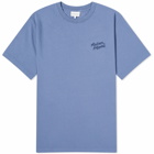 Maison Kitsuné Men's Mini Handwriting Comfort T-Shirt in Storm Blue